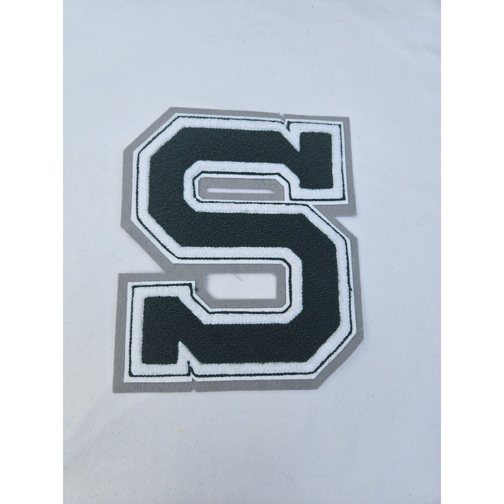 Neff Sew-On Letter S Cloth Patch green White for Jacket Apparel Crafts
